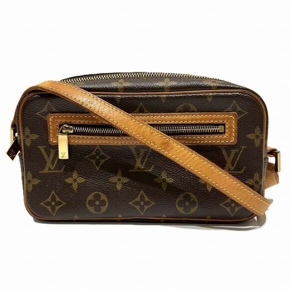 LOUIS VUITTON Brown Monogram Pochette Shoulder Bag